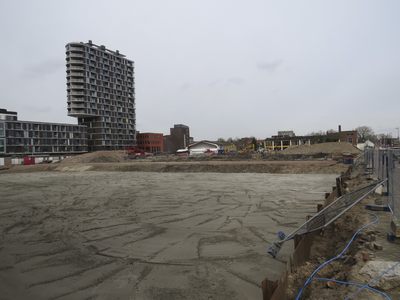 907217 Gezicht op het bouwrijp maken van het terrein voor het nieuwbouwproject Zijdebalen aan de Zeedijk te Utrecht, ...